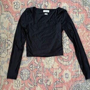 Babaton Black Long Sleeve Blouse